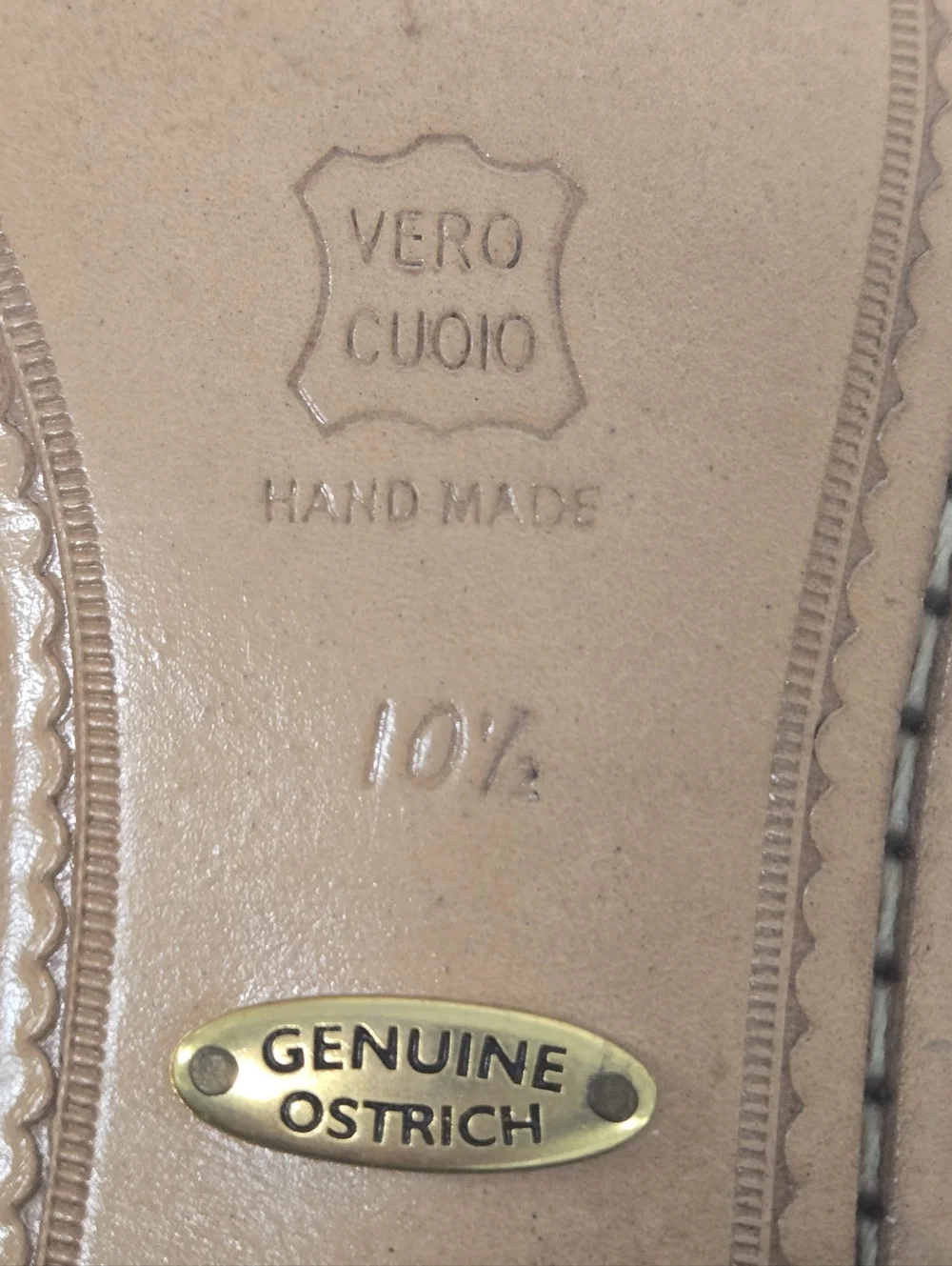 Belvedere Studio Genuine OSTRICH  Oxford Lace Up Shoes‎ SZ 10.5